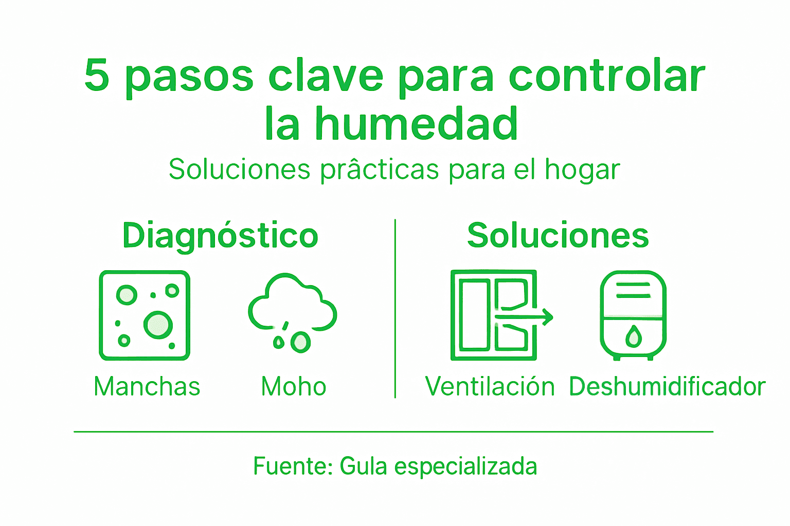 Guía visual: cómo eliminar la humedad paso a paso