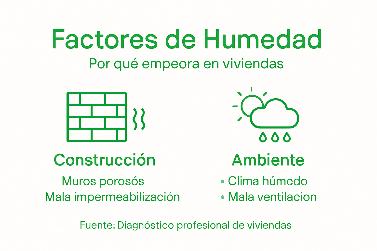 Infografía: ¿Cuáles son las causas más comunes de la humedad?