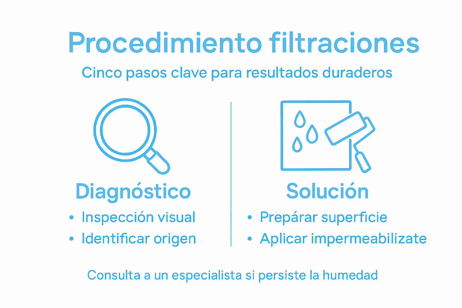 Guía visual: cómo solucionar las filtraciones de agua en las paredes paso a paso