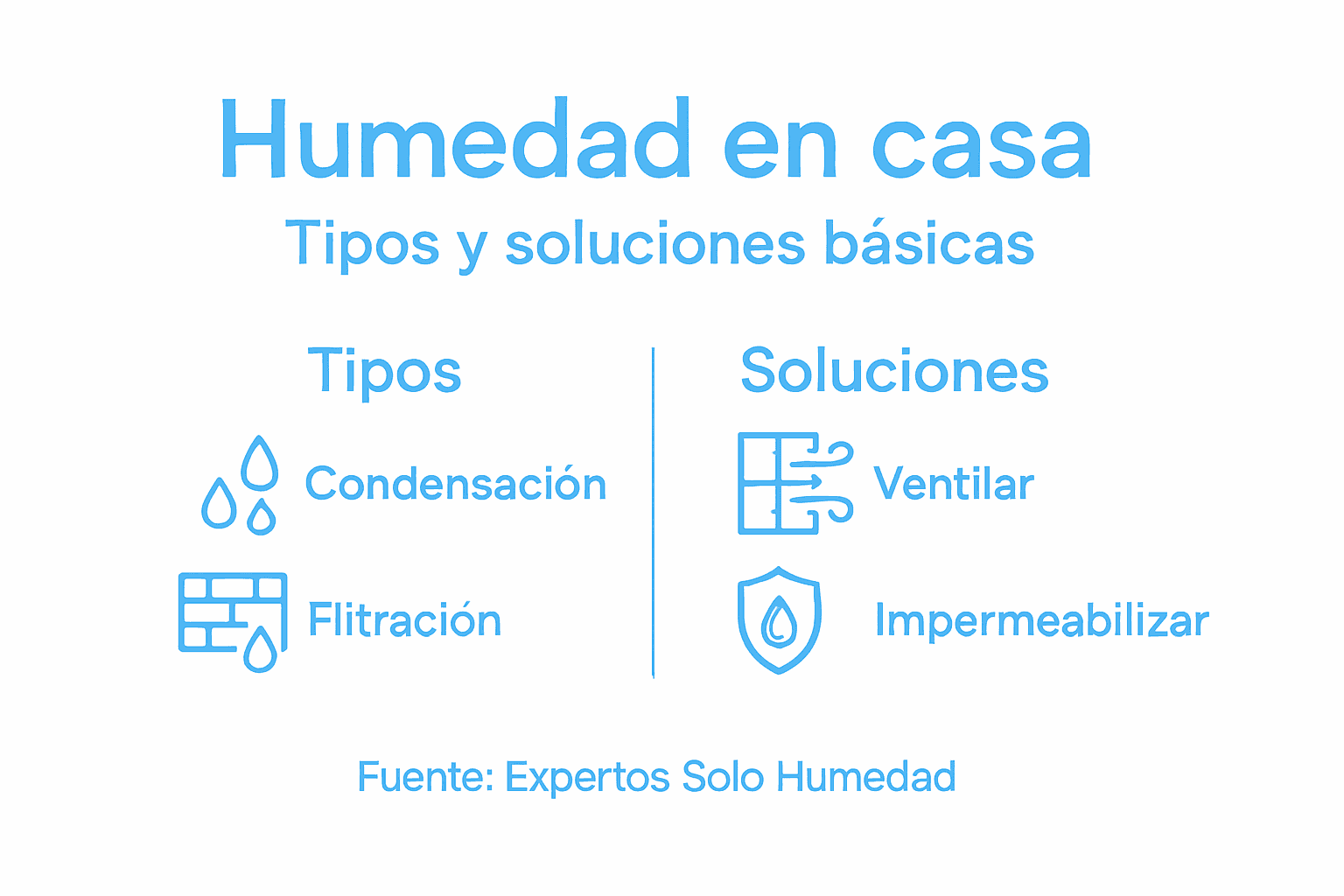 Guía visual sobre las distintas formas de humedad y cómo combatirlas