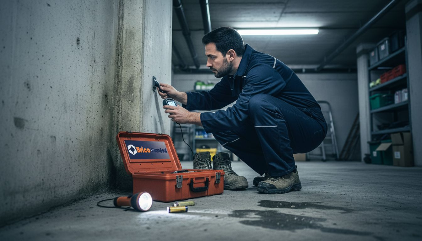 La técnica consiste en utilizar un medidor de humedad para revisar el sótano y detectar posibles problemas.