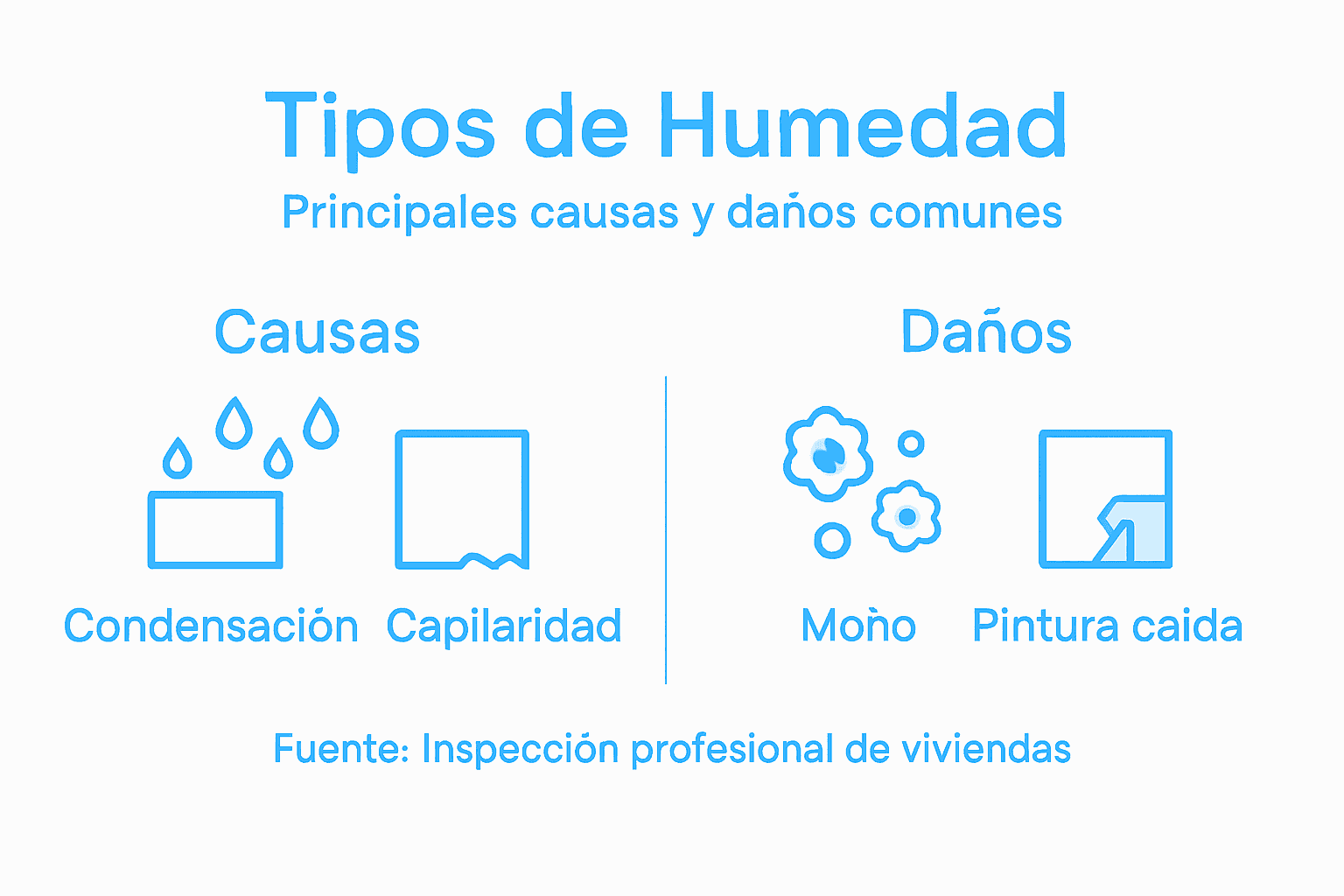 Infografía: tipos de humedad y problemas más frecuentes que provoca