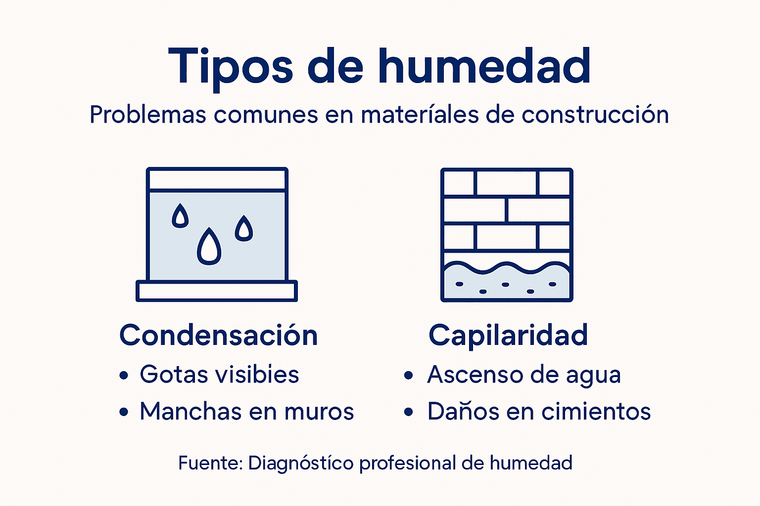 Infografía: ¿Qué tipos de humedad pueden afectar a los materiales?