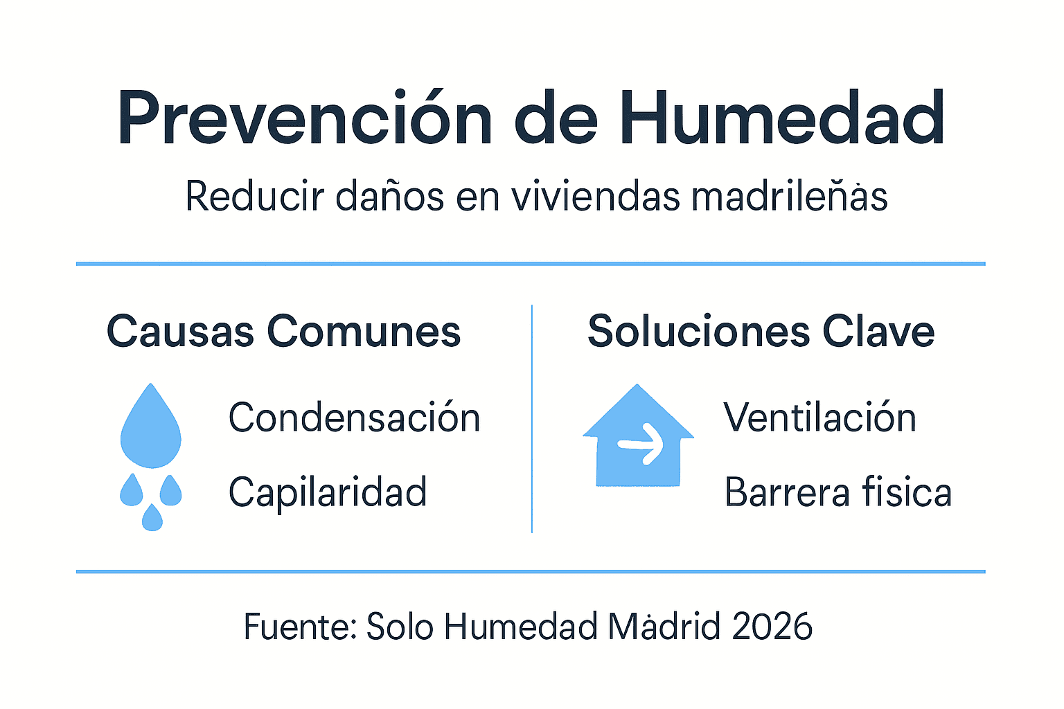 Guía visual para evitar problemas de humedad en casas de Madrid