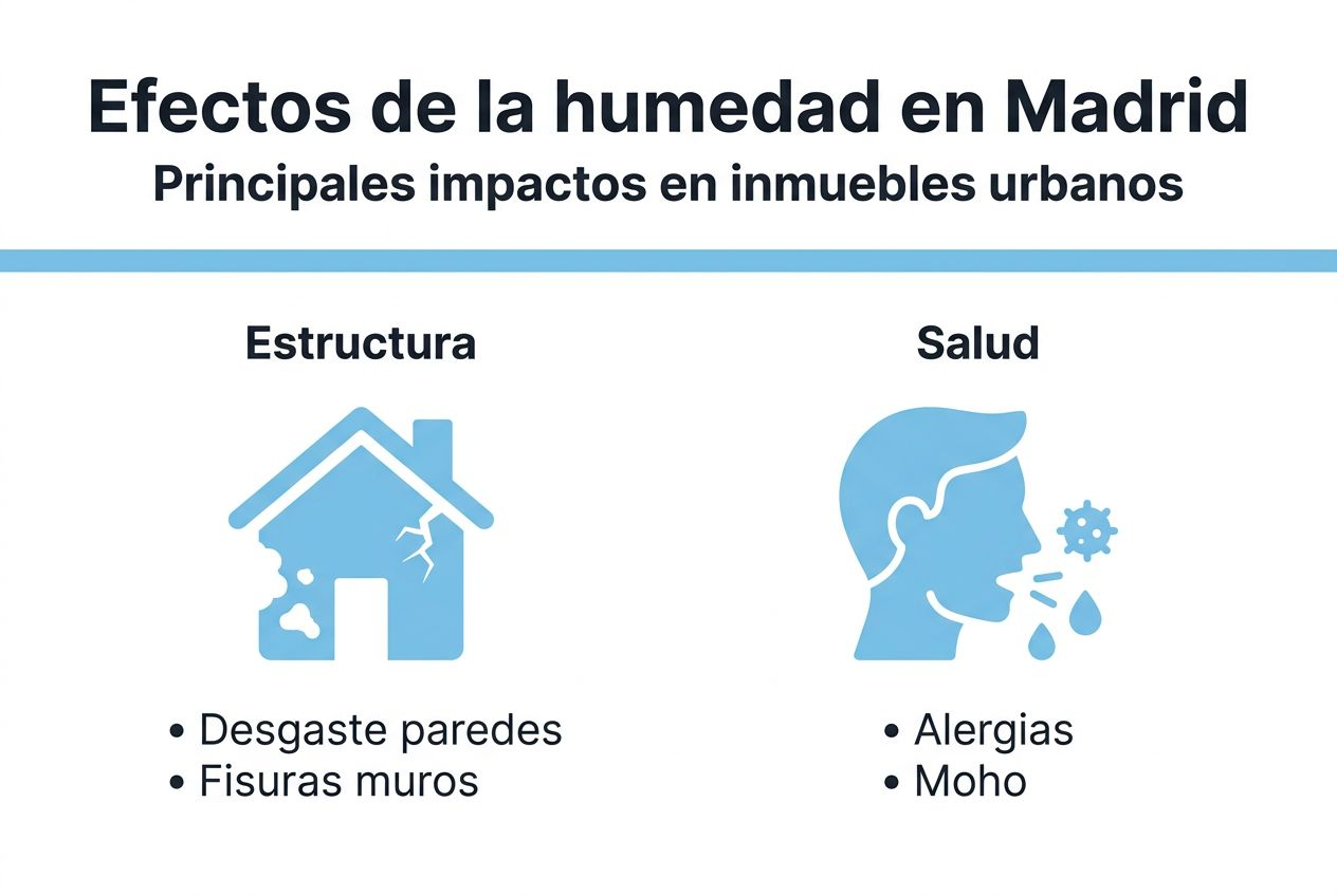 Infografía: cómo afecta la humedad a las viviendas en Madrid