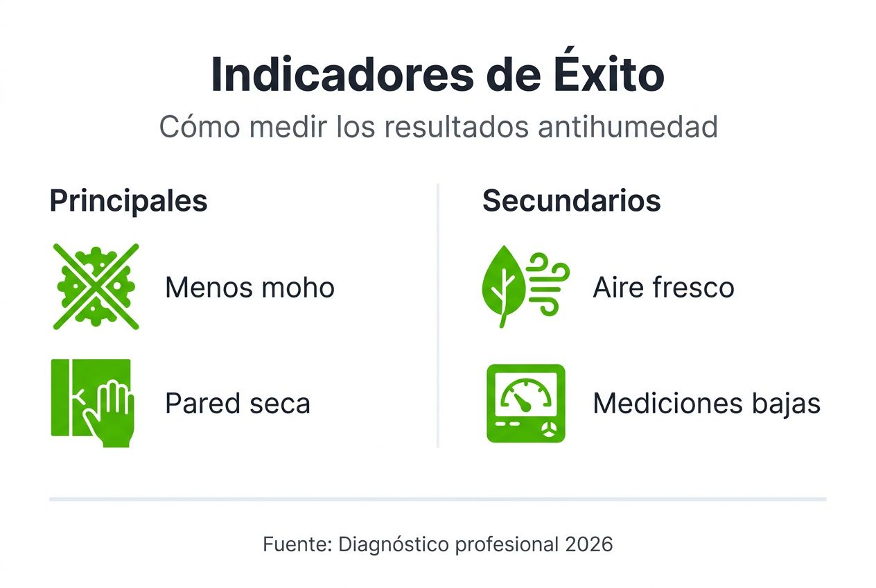 Infografía con las claves para evaluar la efectividad de soluciones contra la humedad
