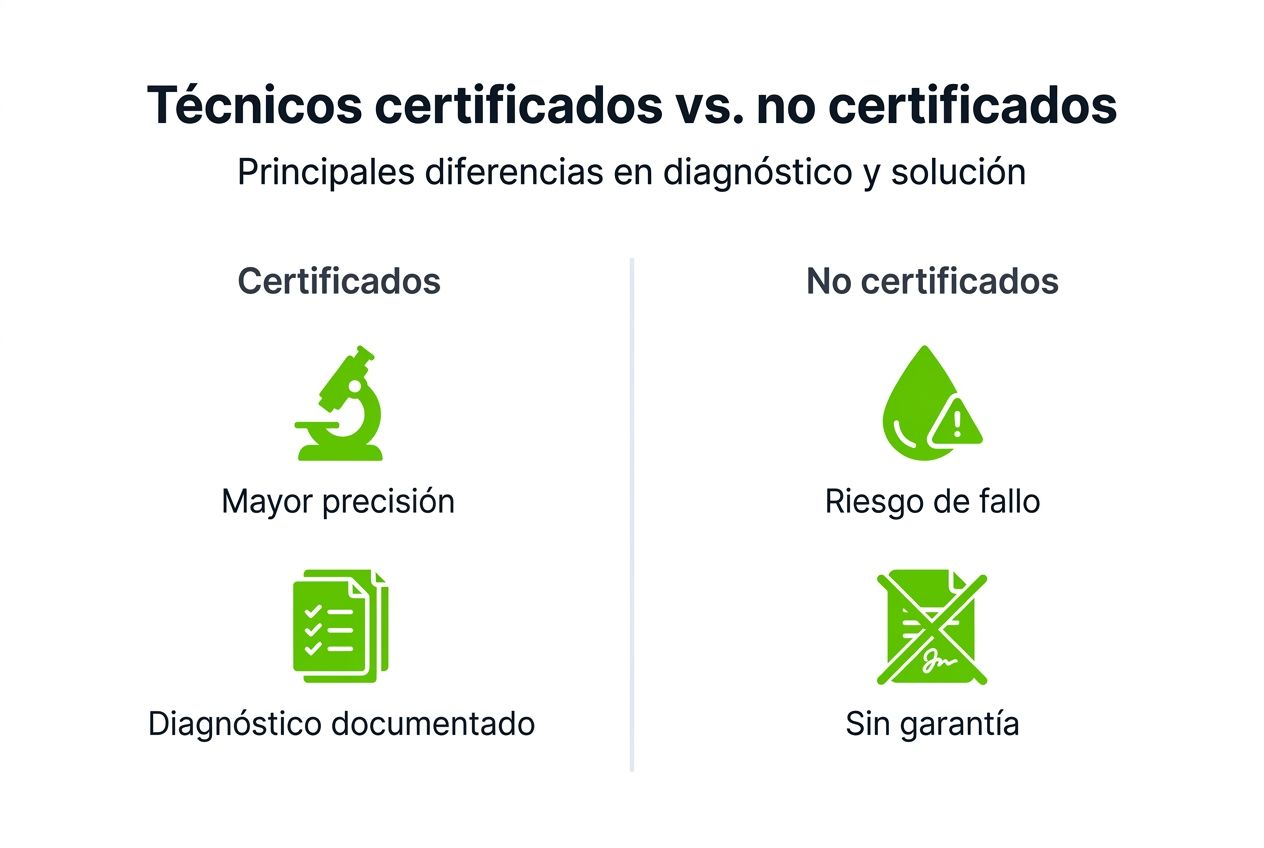 Infografía: ¿En qué se diferencian los técnicos certificados de los que no lo están?