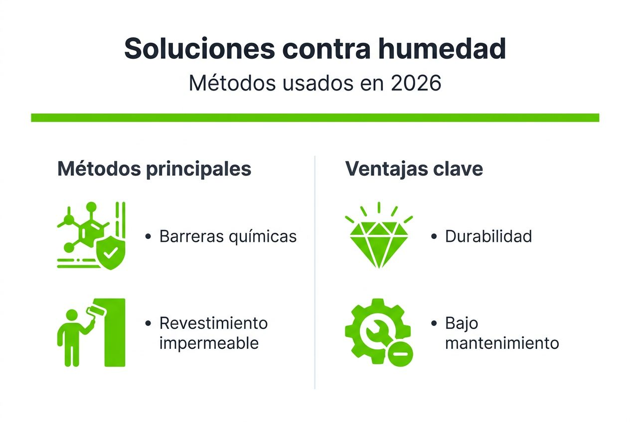 Guía visual sobre los principales métodos para detectar y tratar la humedad en estructuras