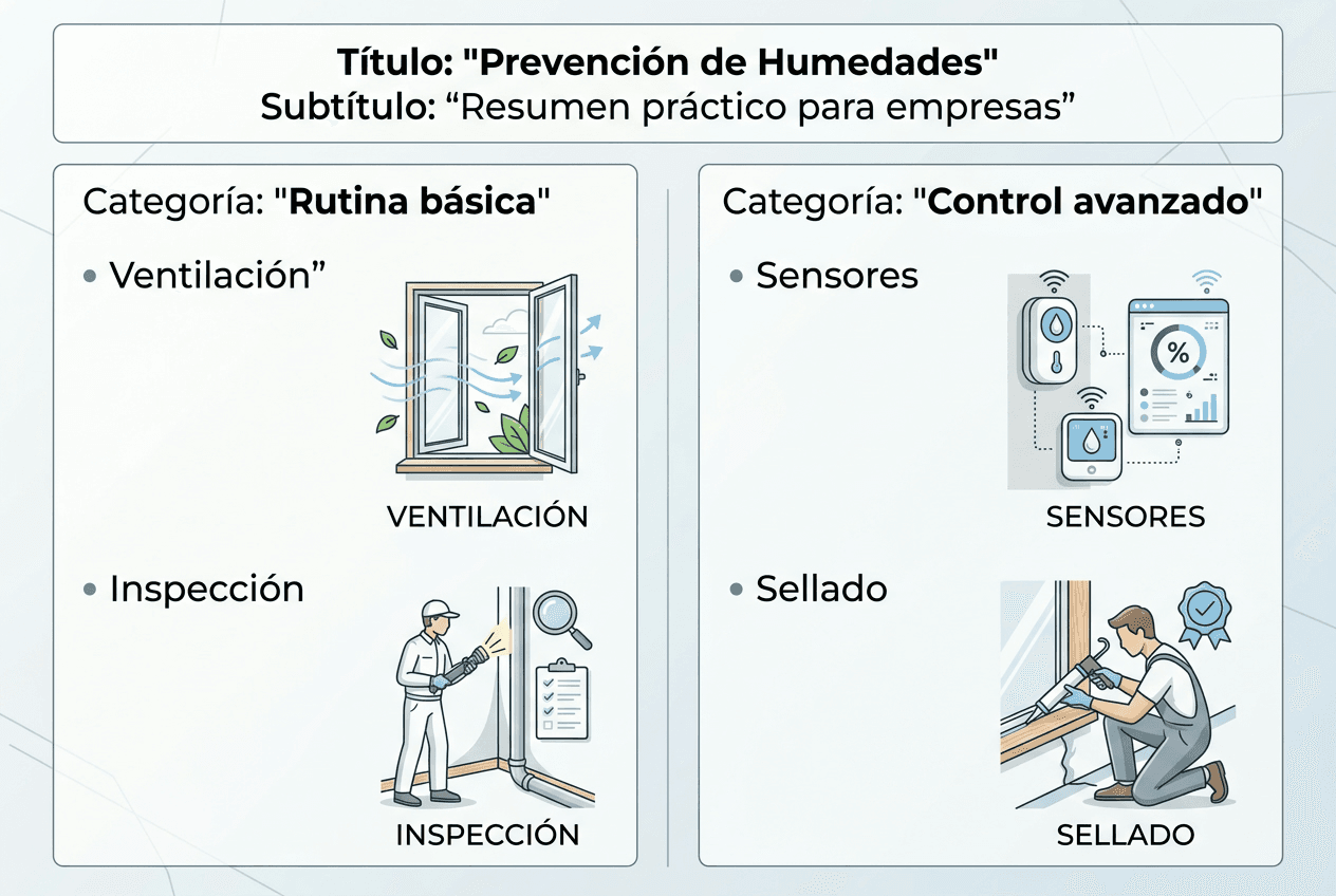 Infografía: Cómo evitar problemas de humedad en tu empresa