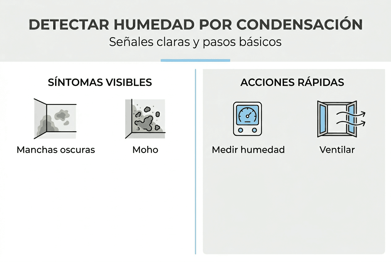 Infografía: cómo identificar y actuar frente a la humedad por condensación