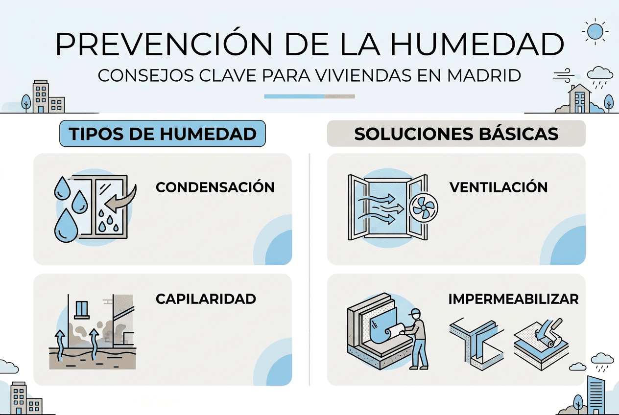 Guía visual para evitar problemas de humedad en casa