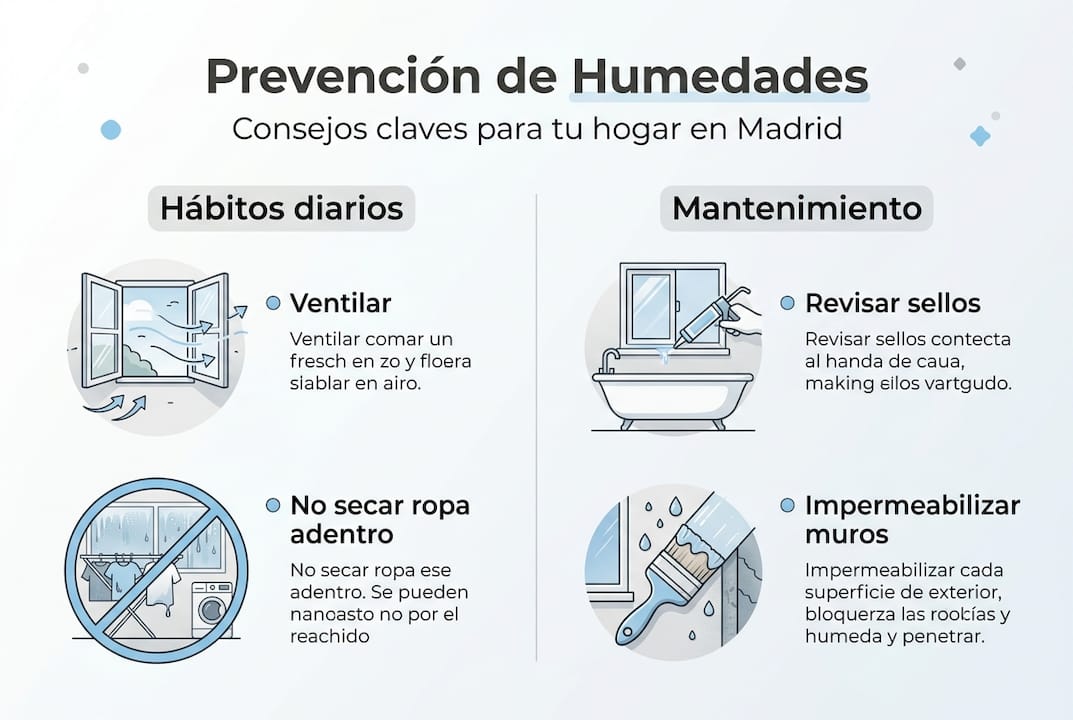 Infografía: claves para evitar la aparición de humedades en tu hogar