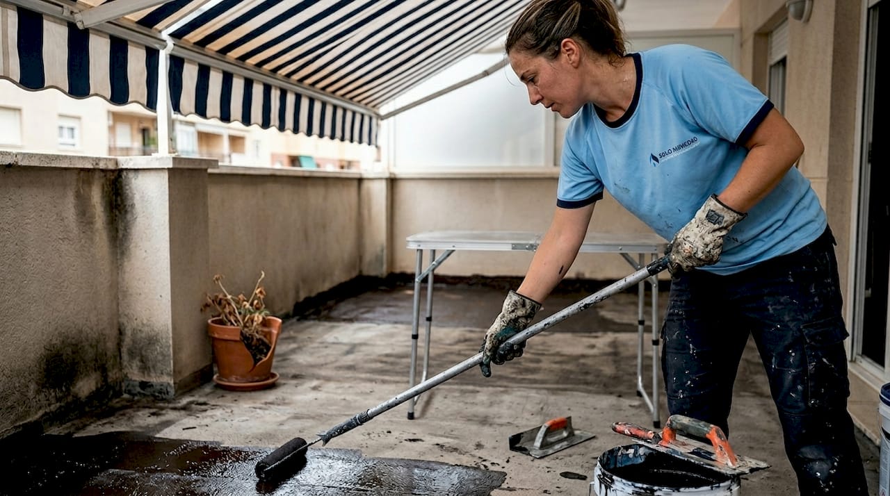 Protegiendo la terraza con una membrana líquida