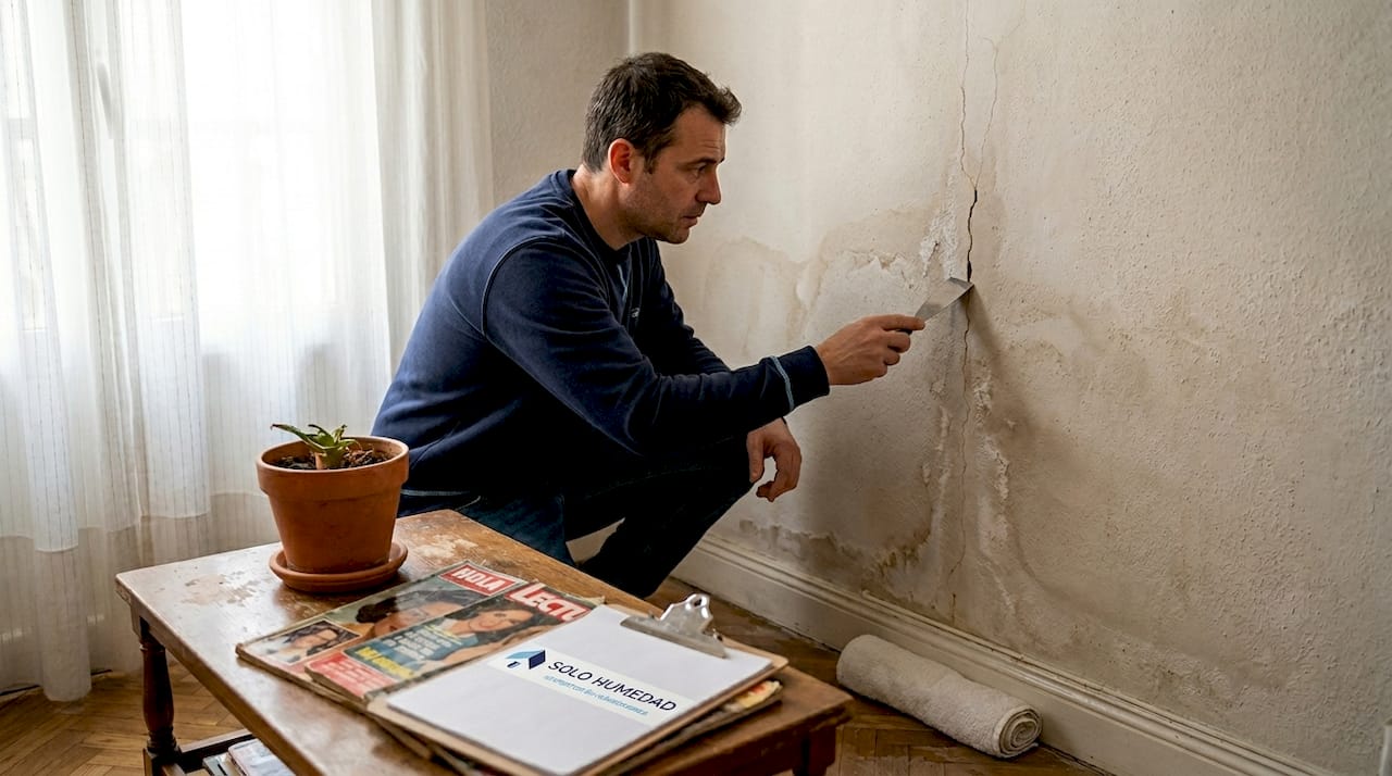 Inspección de humedades y filtraciones en las paredes