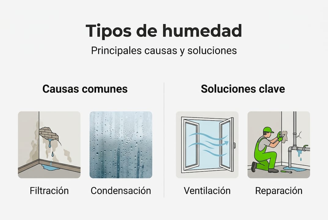 Infografía: descubre los diferentes tipos de humedad y cómo combatirlos de manera efectiva