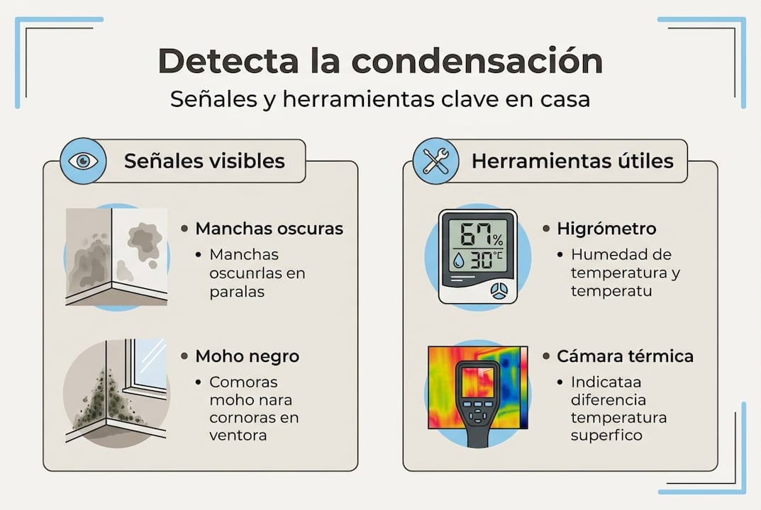 Guía visual para identificar la humedad por condensación y conocer las mejores soluciones