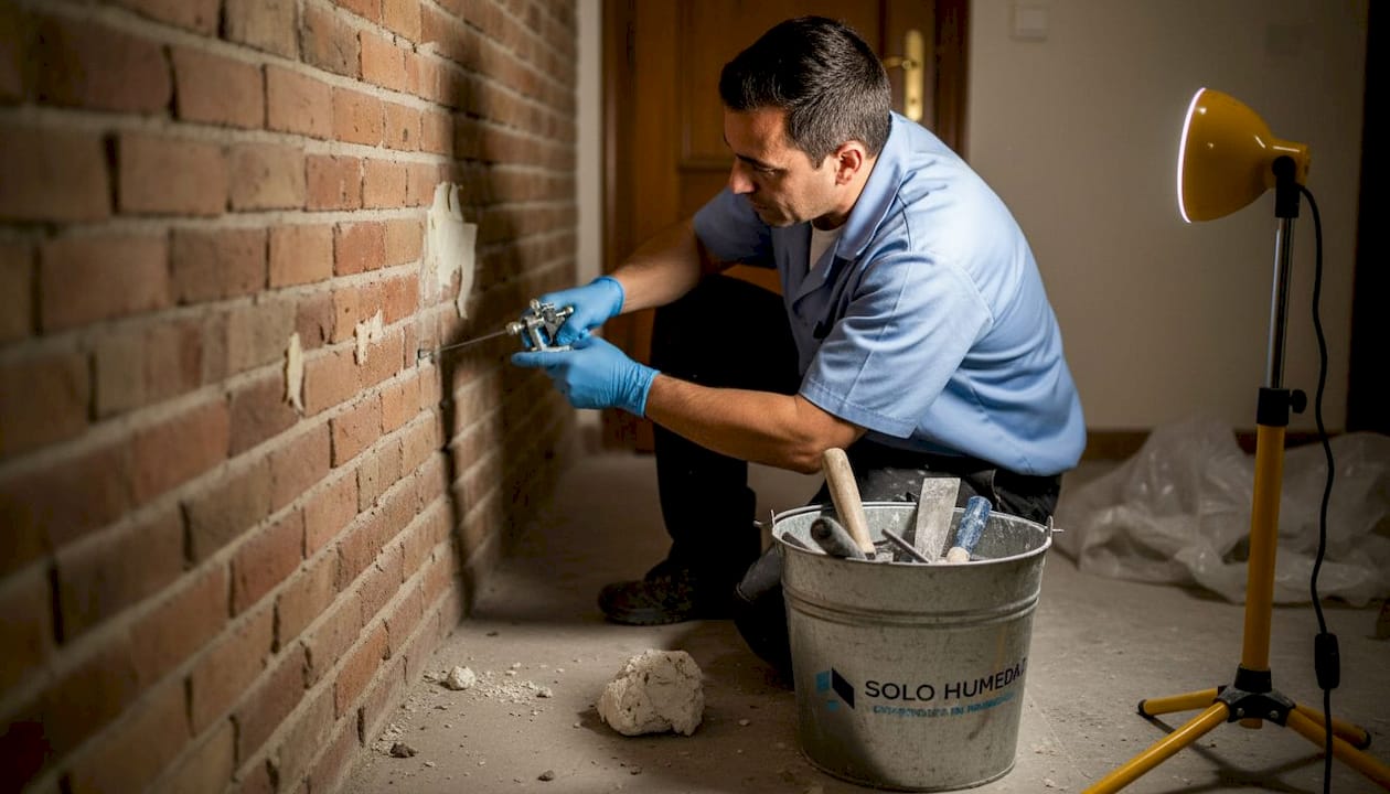 Servicio profesional de inyección química para el tratamiento de muros