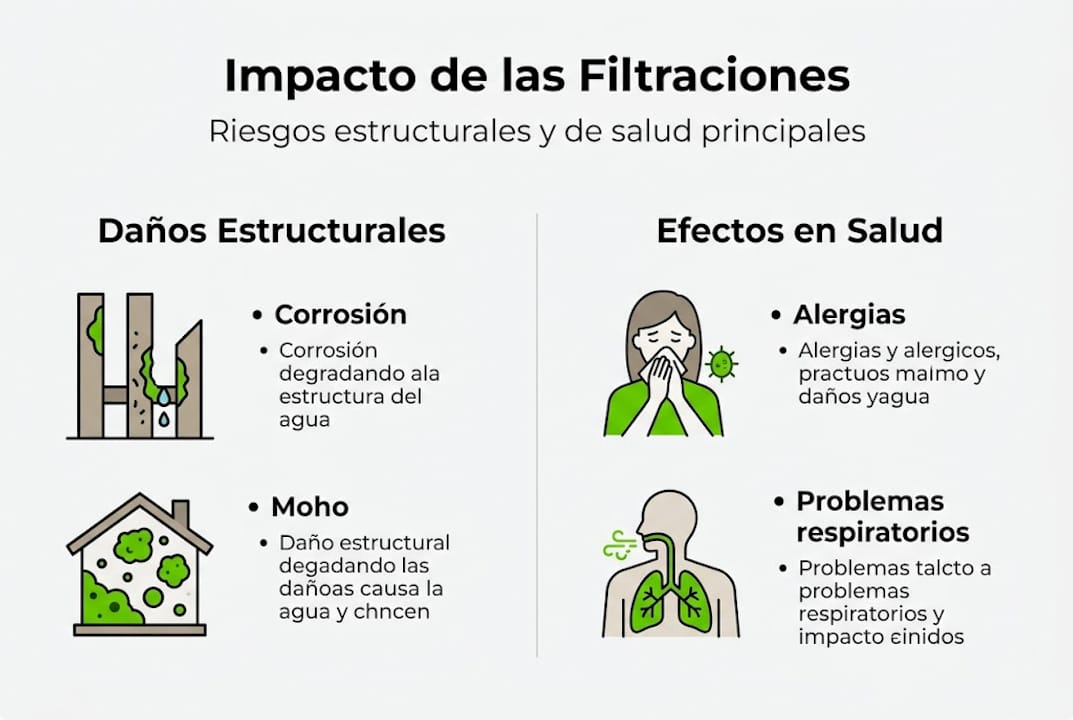 Infografía: ¿Cómo afectan las filtraciones a la vida diaria en el hogar?