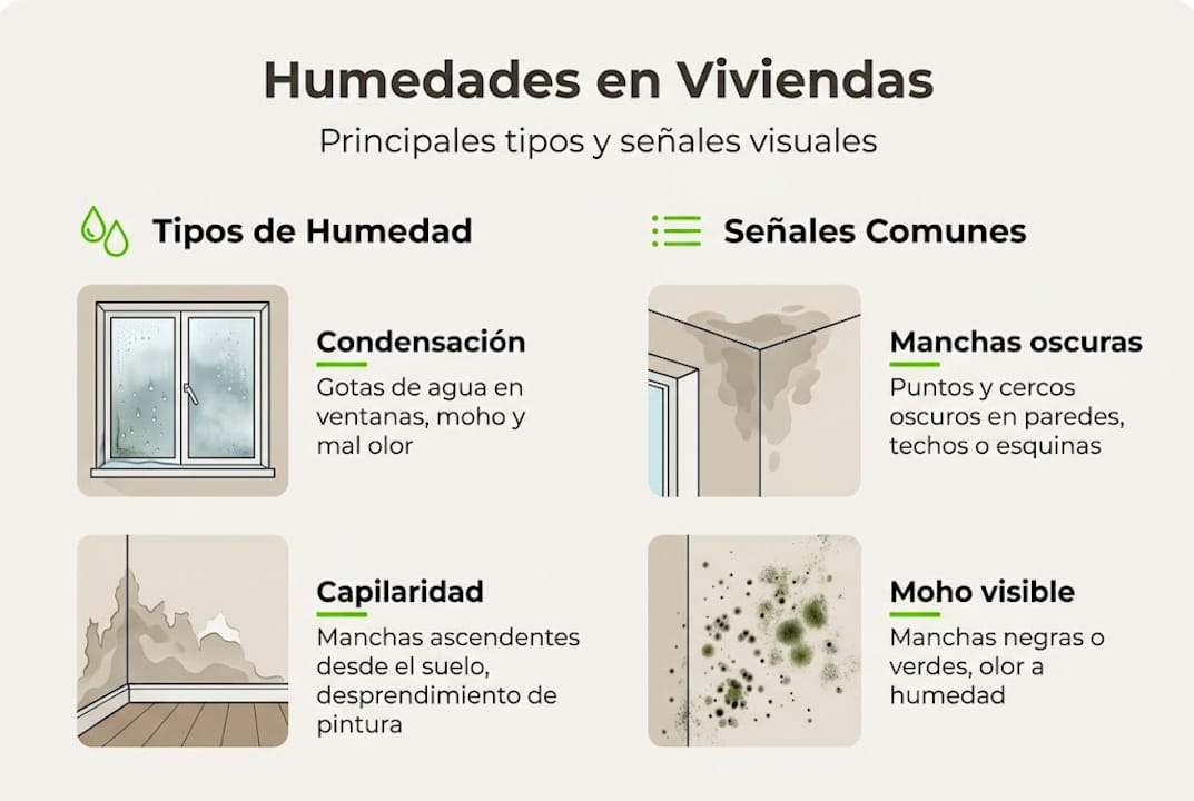 Infografía: tipos de humedades y cómo identificarlas fácilmente