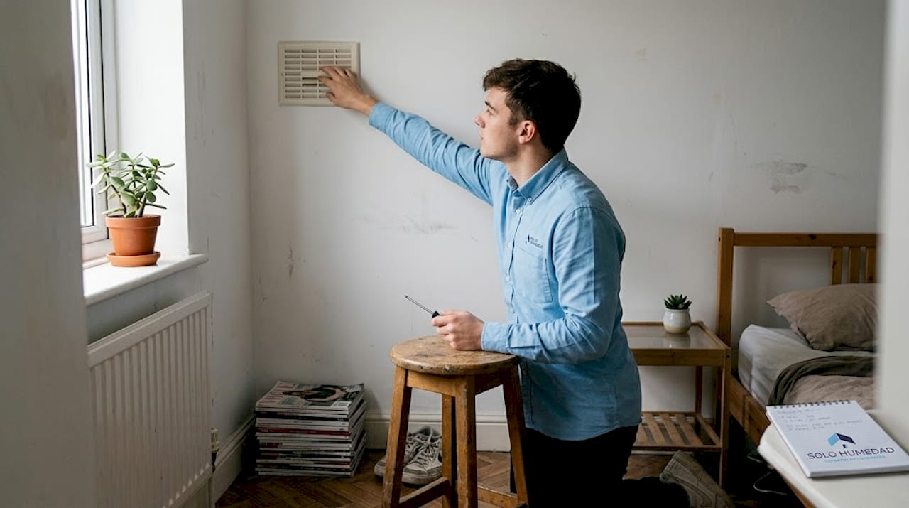 Regulando a mano la ventilación del dormitorio