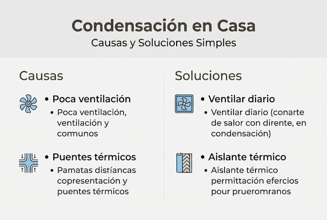 Infografía: por qué se produce la condensación y cómo evitarla