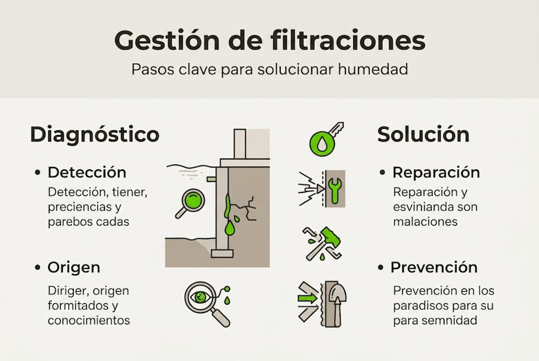 Guía visual práctica para controlar y solucionar filtraciones