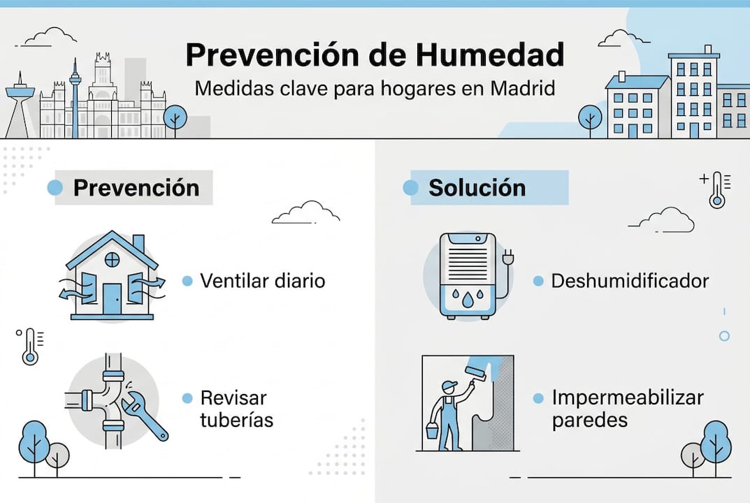 Infografía: consejos para evitar la humedad en casa si vives en Madrid