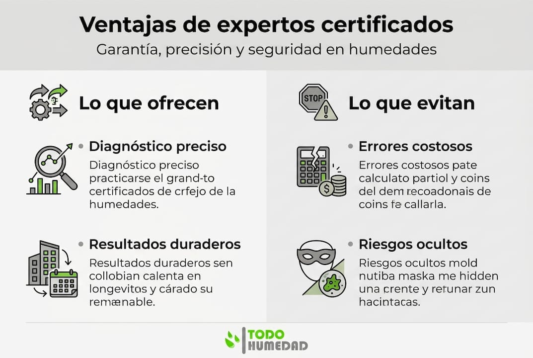 Infografía: ¿Por qué confiar en especialistas certificados para tratar problemas de humedades?