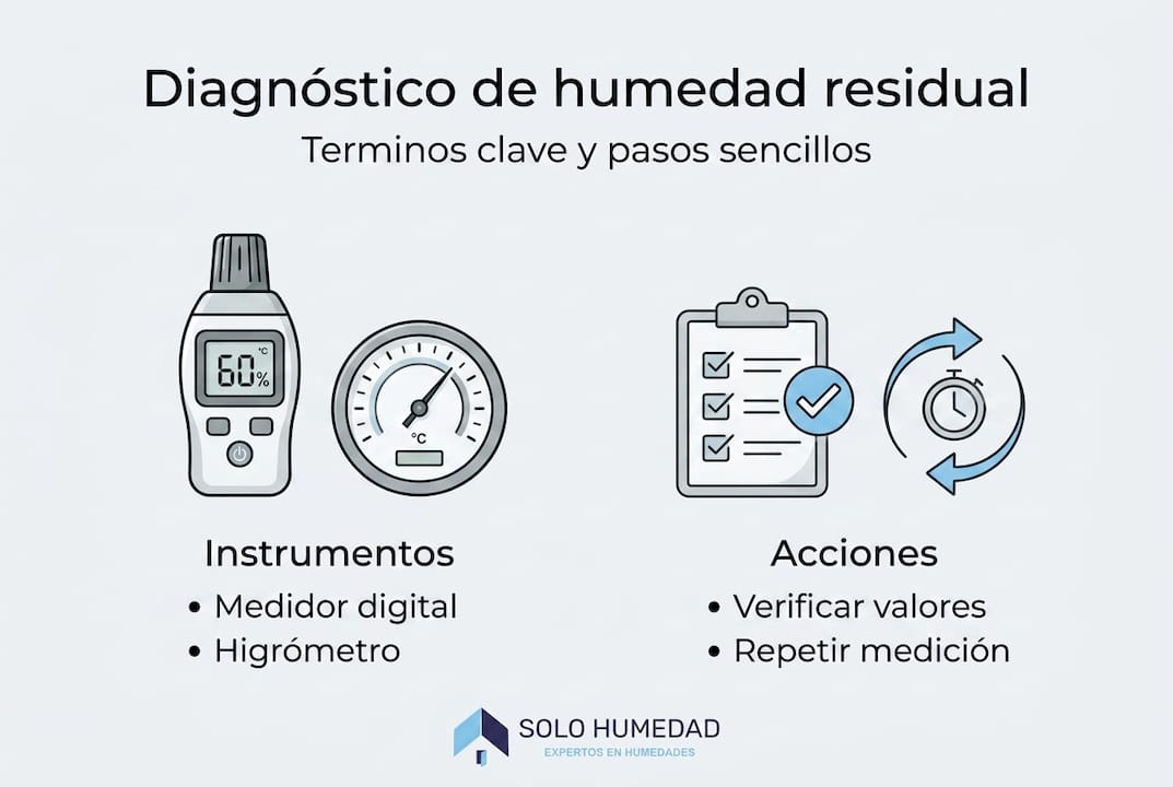 Guía visual para identificar la presencia de humedad residual