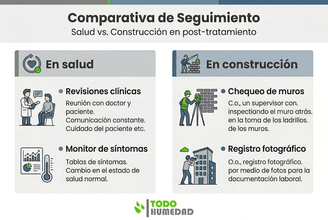Infografía comparativa: monitoreo de la salud en el sector de la construcción