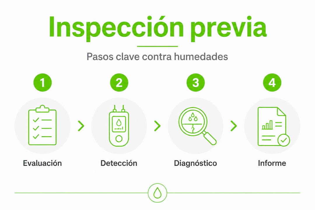 Infografía: Cómo realizar una revisión inicial para detectar problemas de humedad