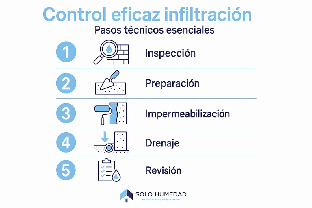 Guía visual: cómo controlar la infiltración lateral paso a paso
