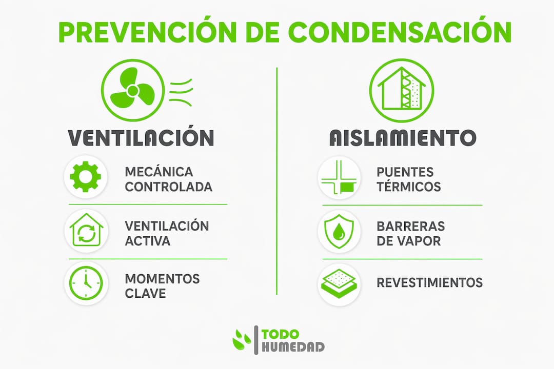 Infografía: ¿Qué es más efectivo para evitar la condensación, ventilar o aislar?