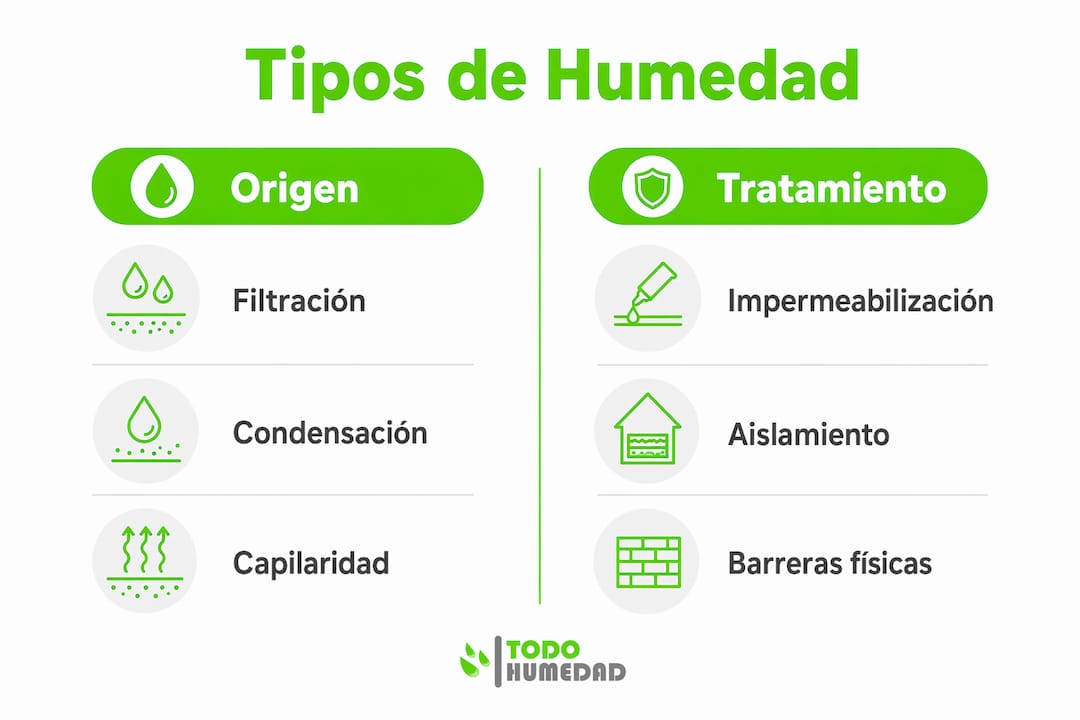 Guía visual: diferencias entre los tipos de humedad y cómo solucionarlos