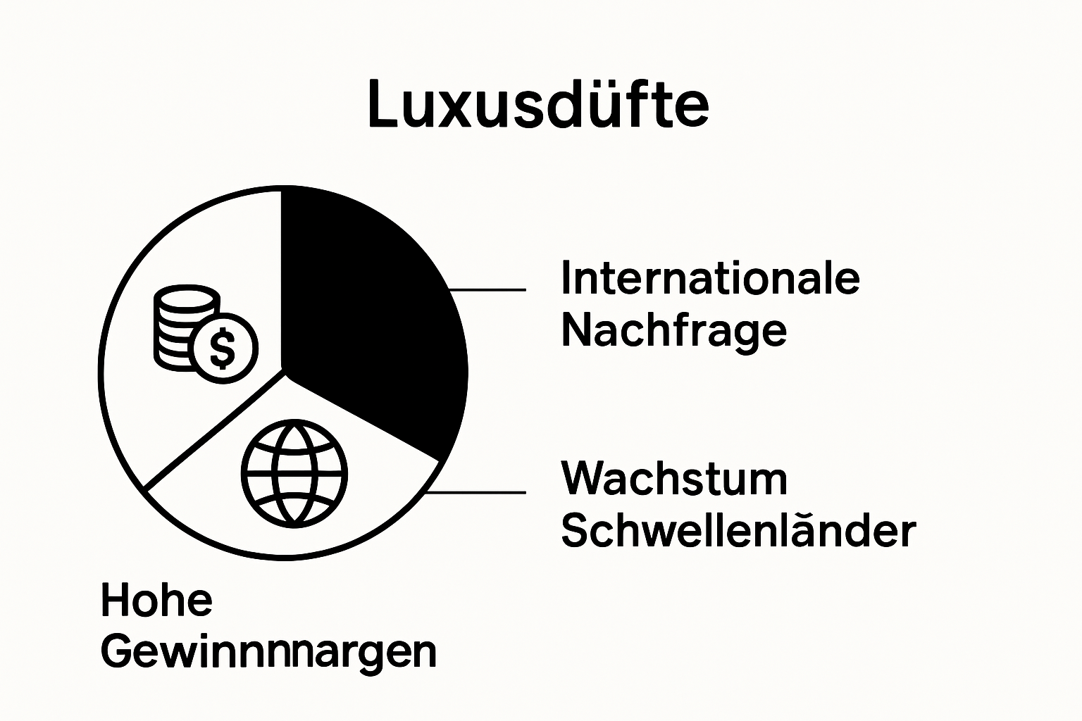 Infografik zu Wirtschaftskennzahlen im Luxusduft-Markt
