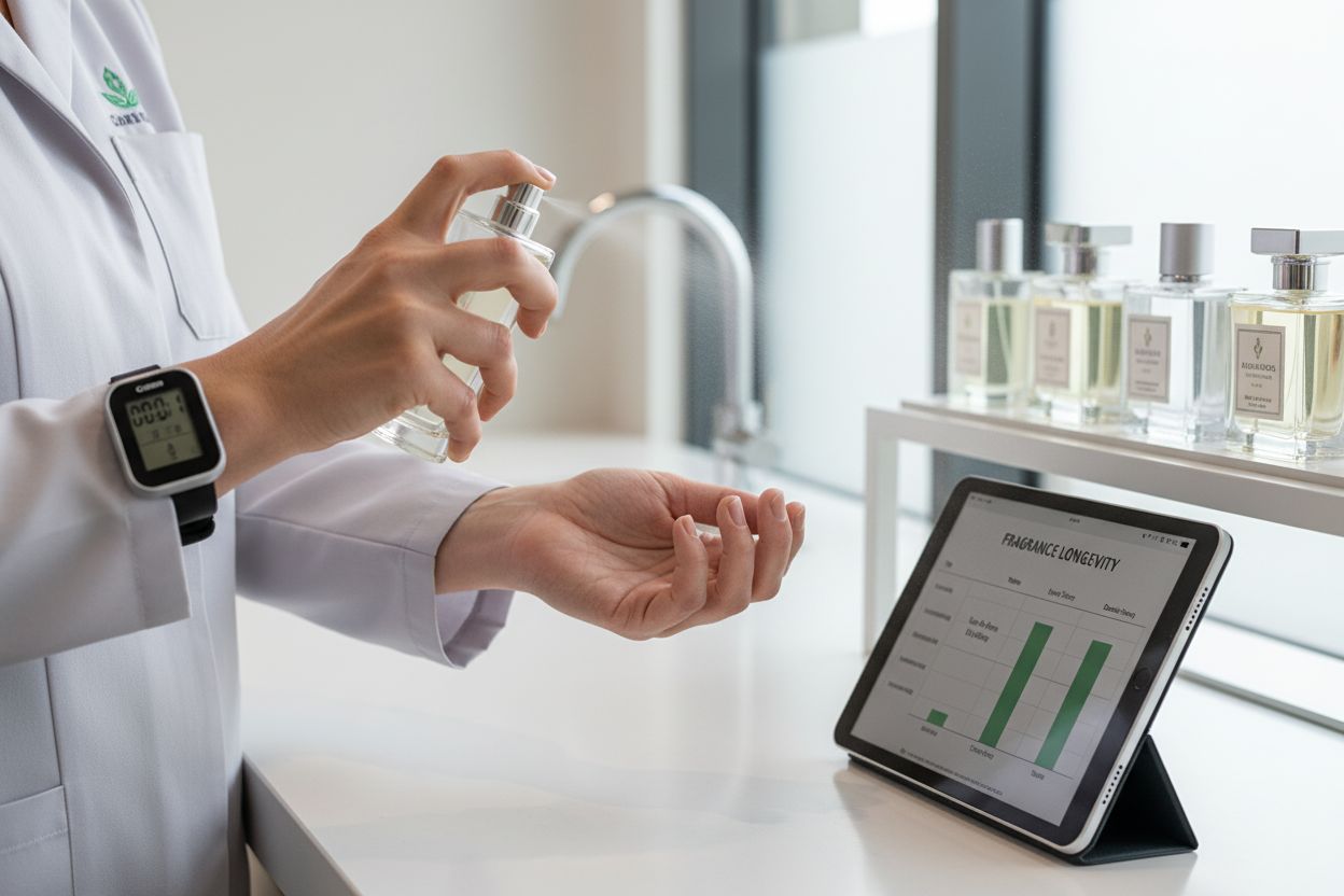 perfume testing wrist