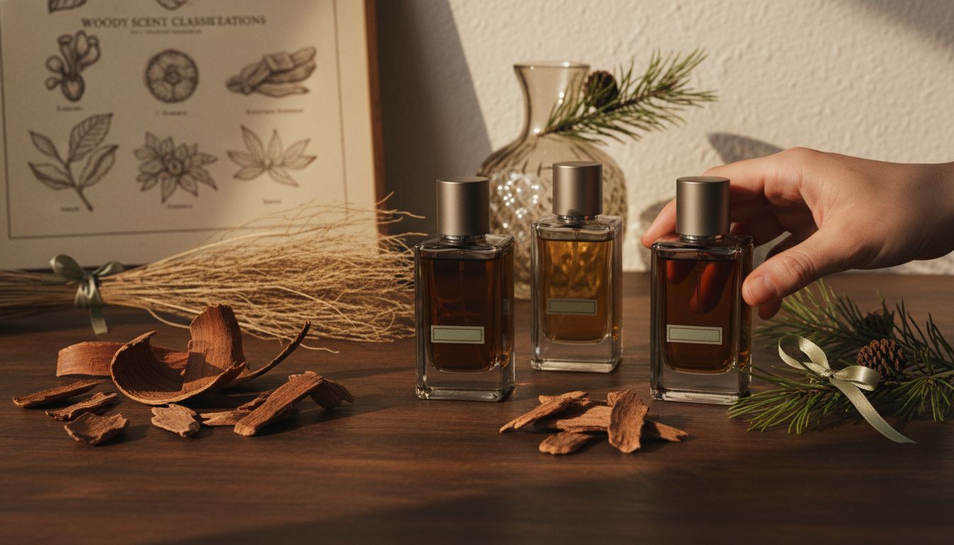 woody perfume bottles