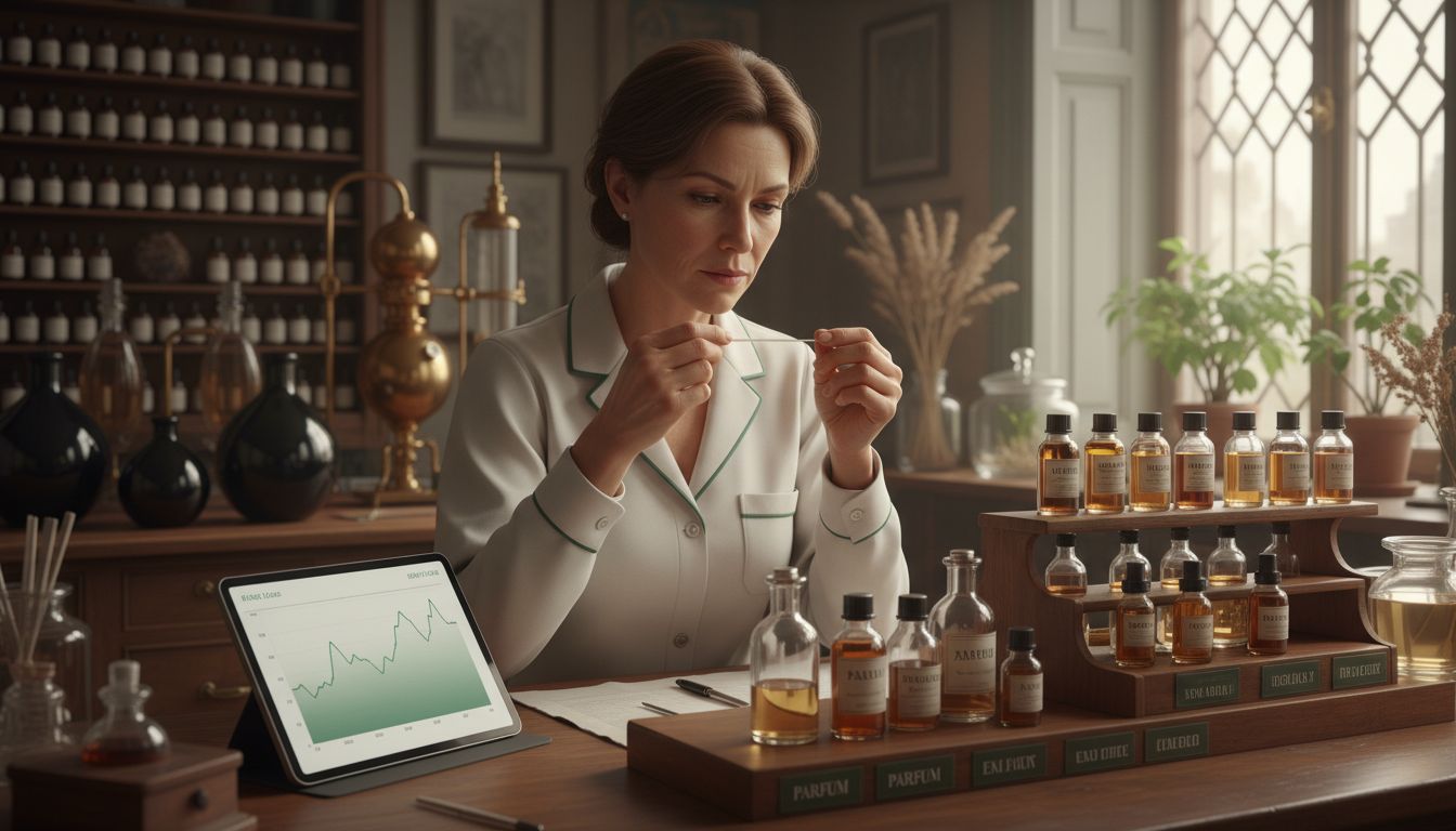 perfume laboratory process