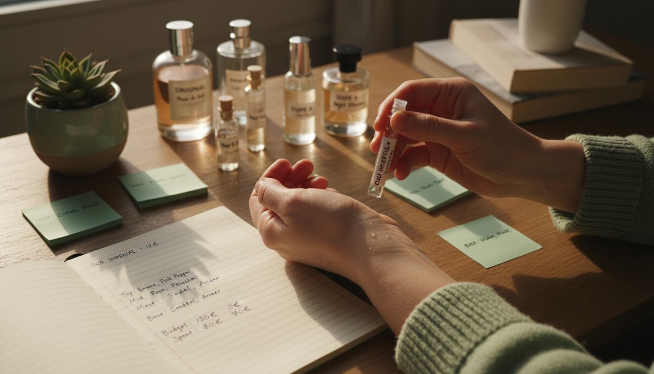 testing perfume samples