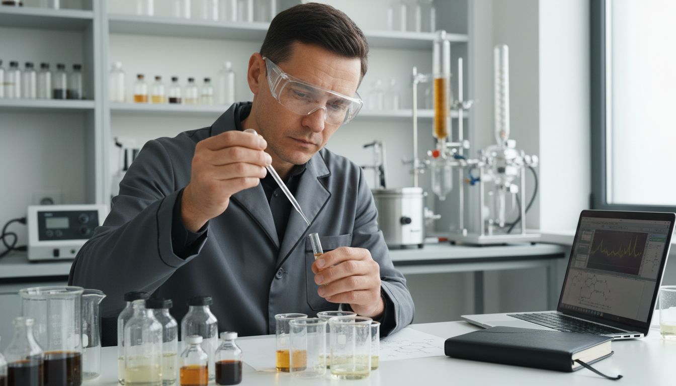 Parfümeur Laborarbeit