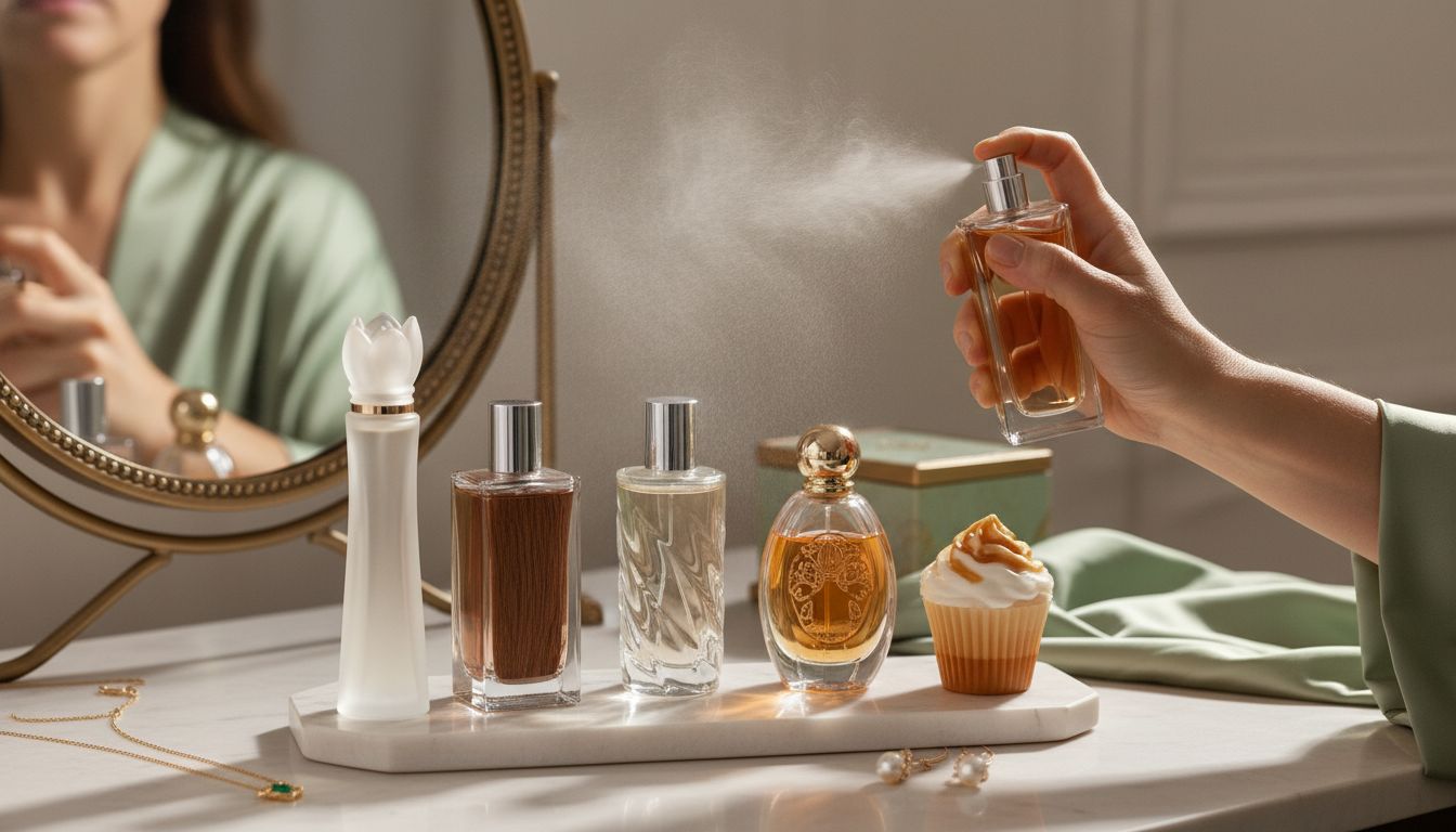 perfume bottles arrangement