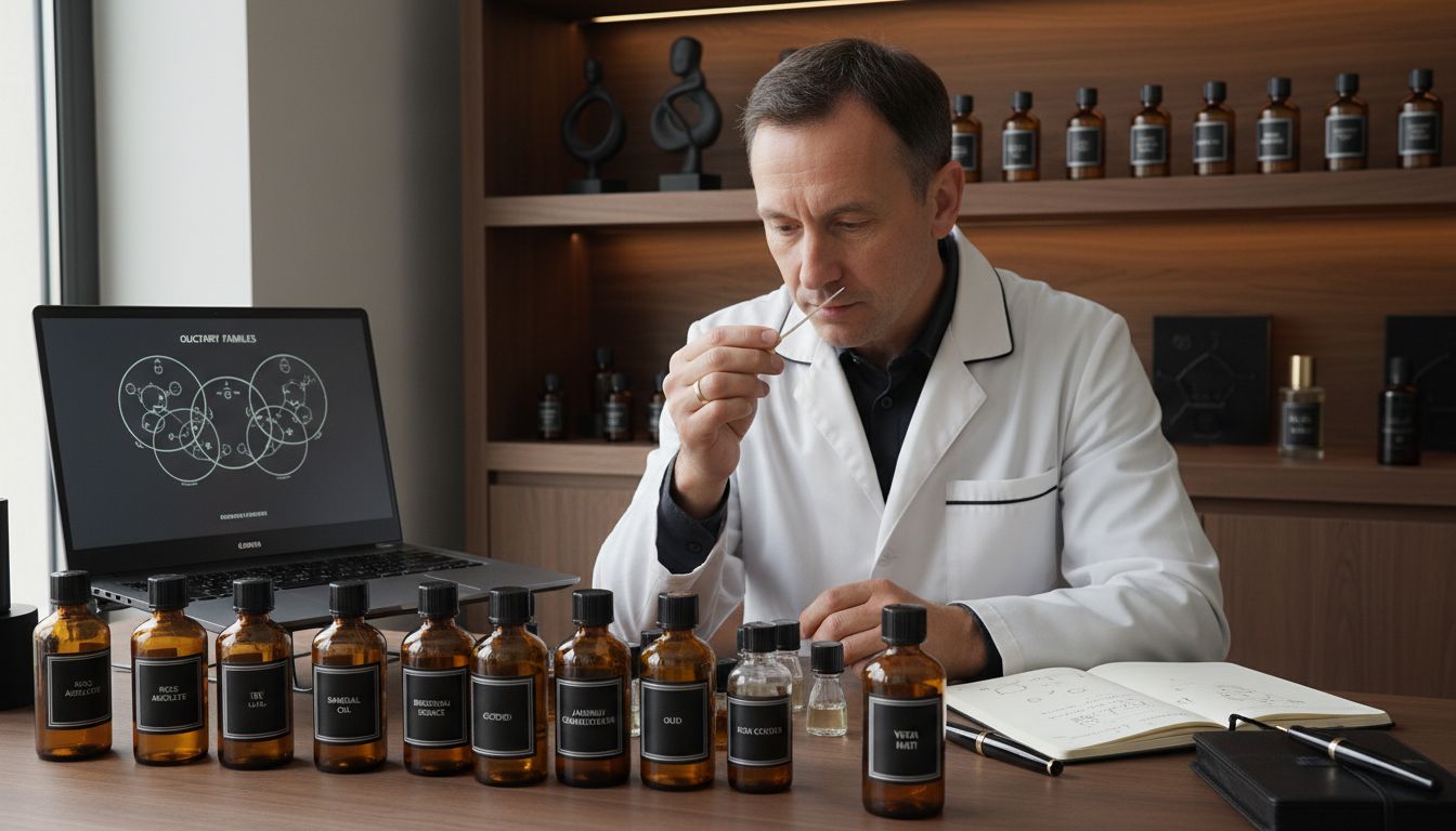 Parfümeur Arbeitsplatz Labor