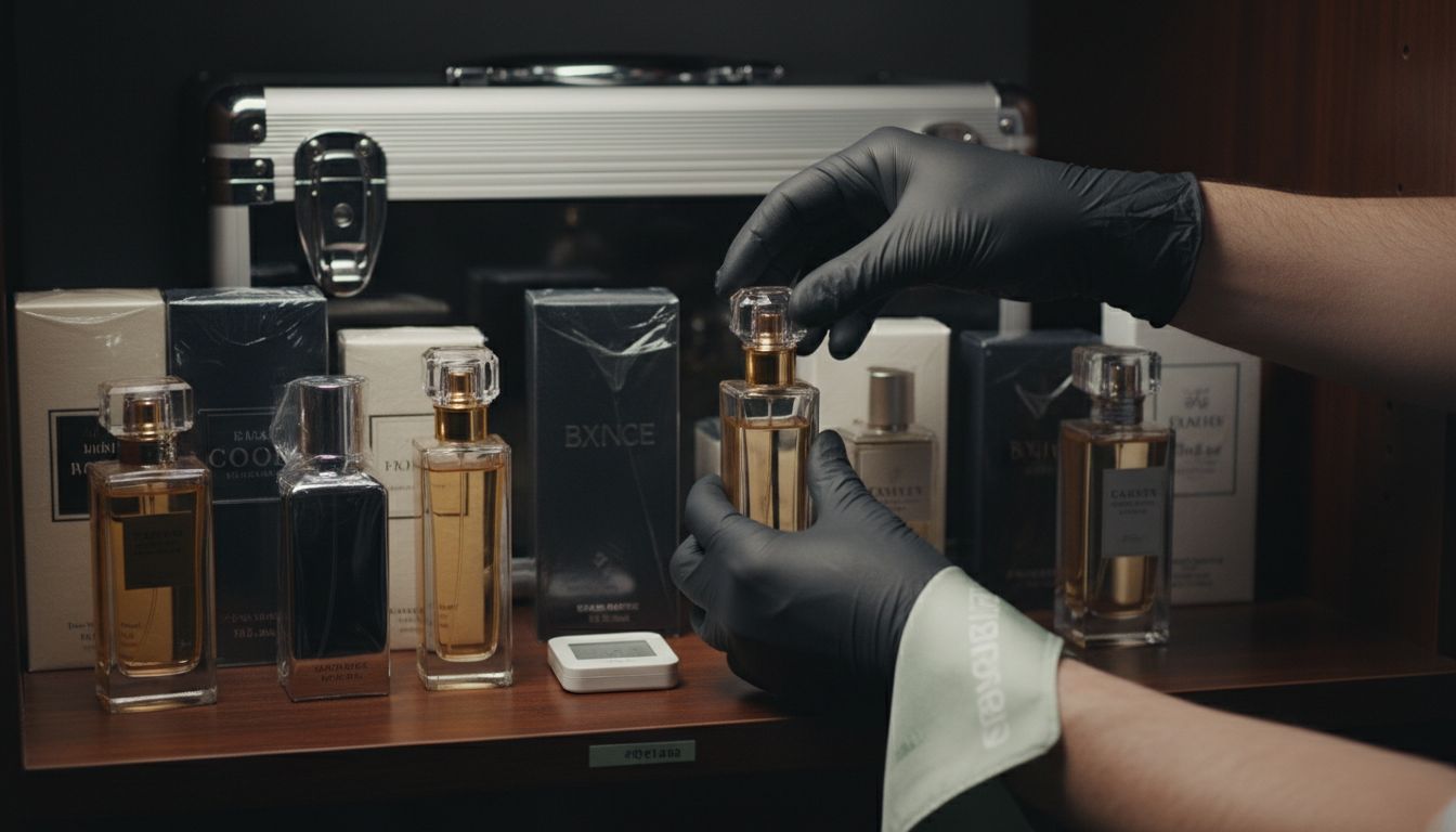 perfume bottle handling