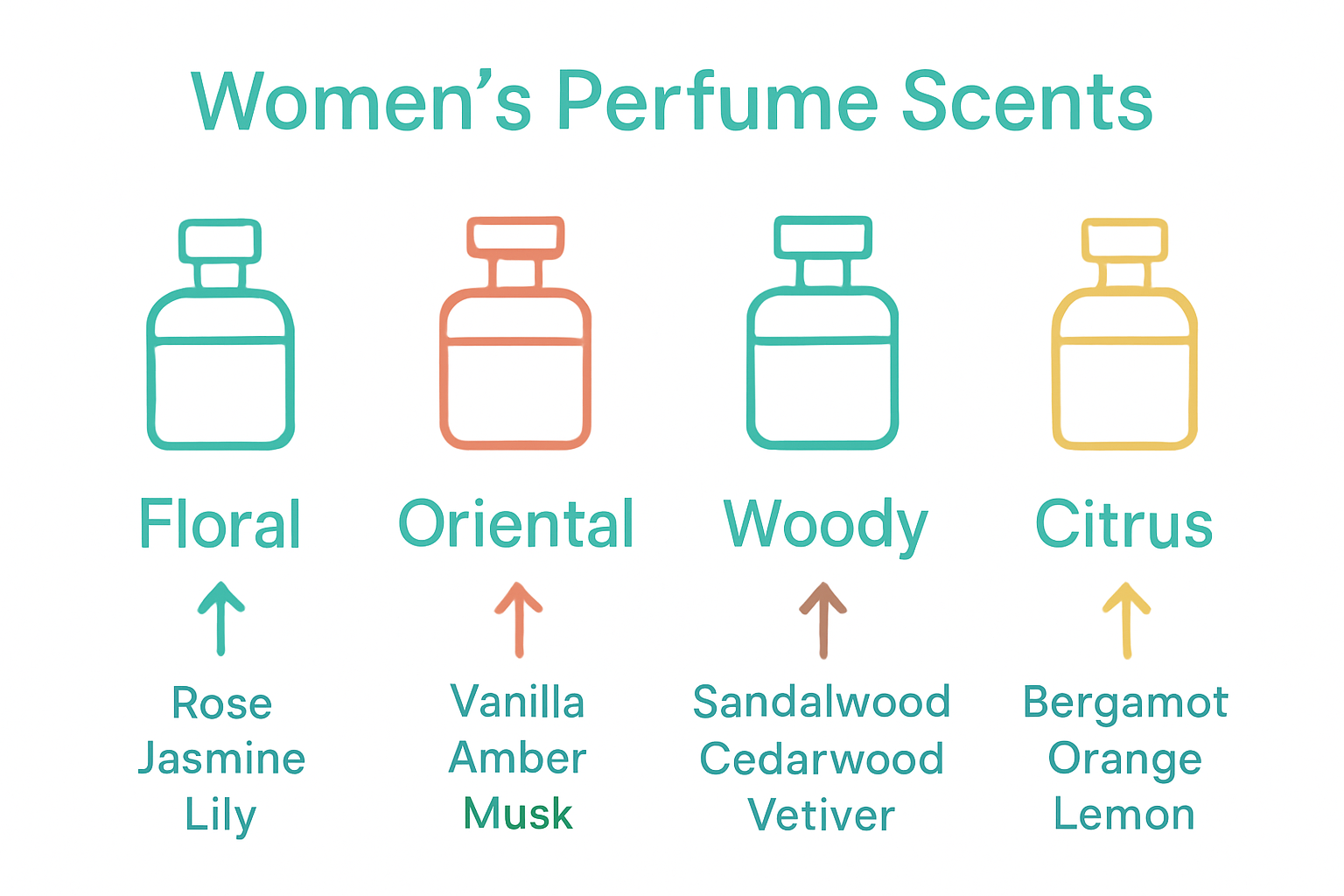Infographic compares women’s perfume scent families