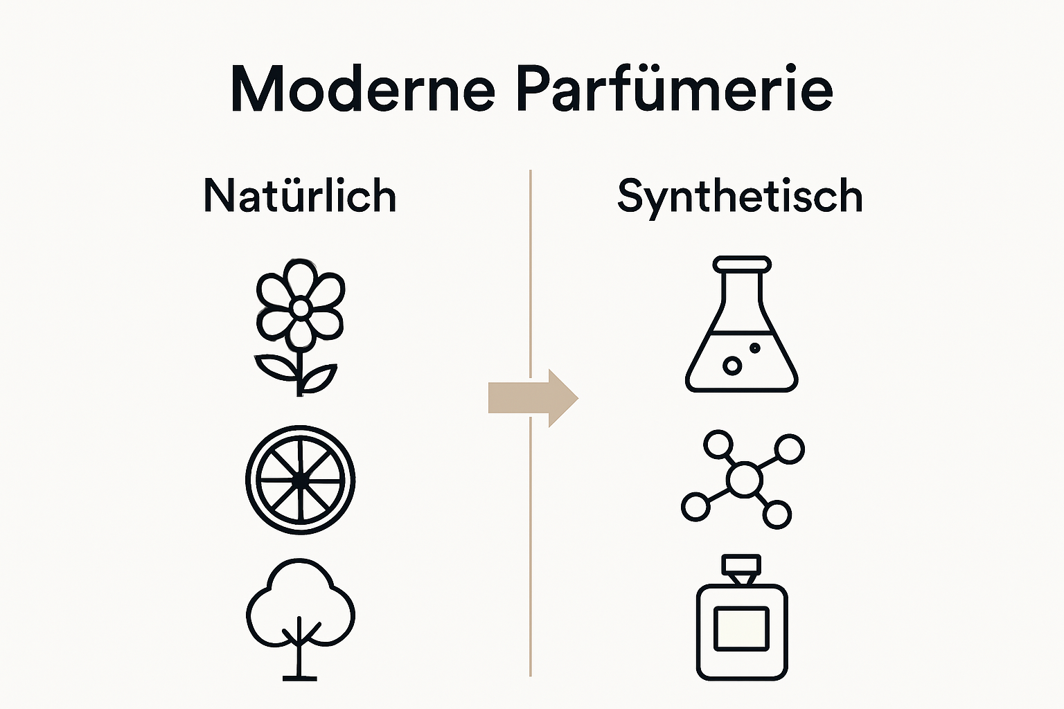 Infographic natural versus synthetic fragrance notes