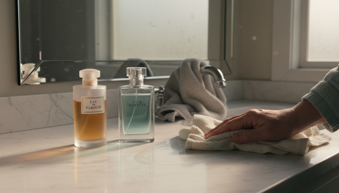 Eau de Parfum and Eau de Toilette bottles compared