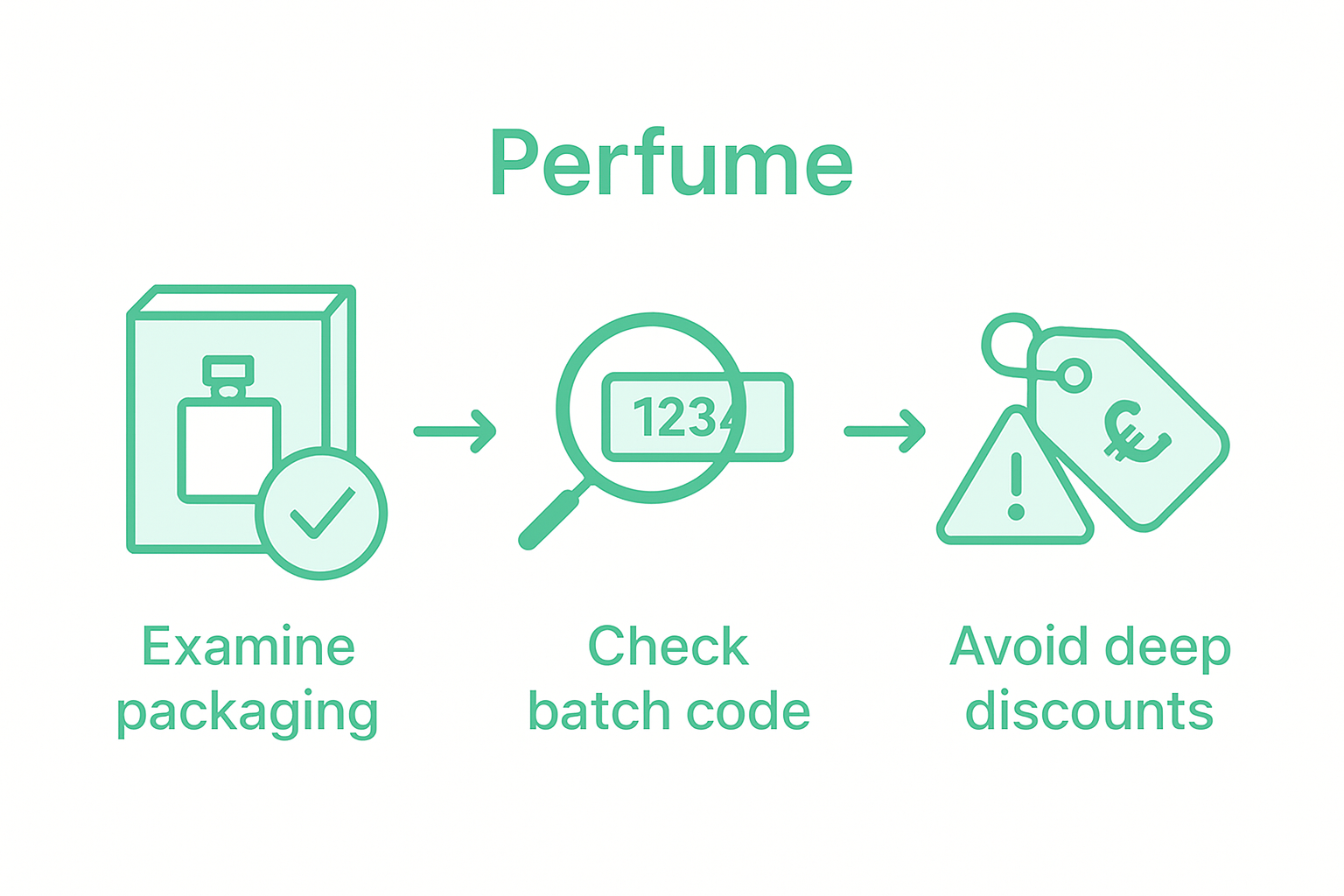 Infographic on checking fragrance authenticity