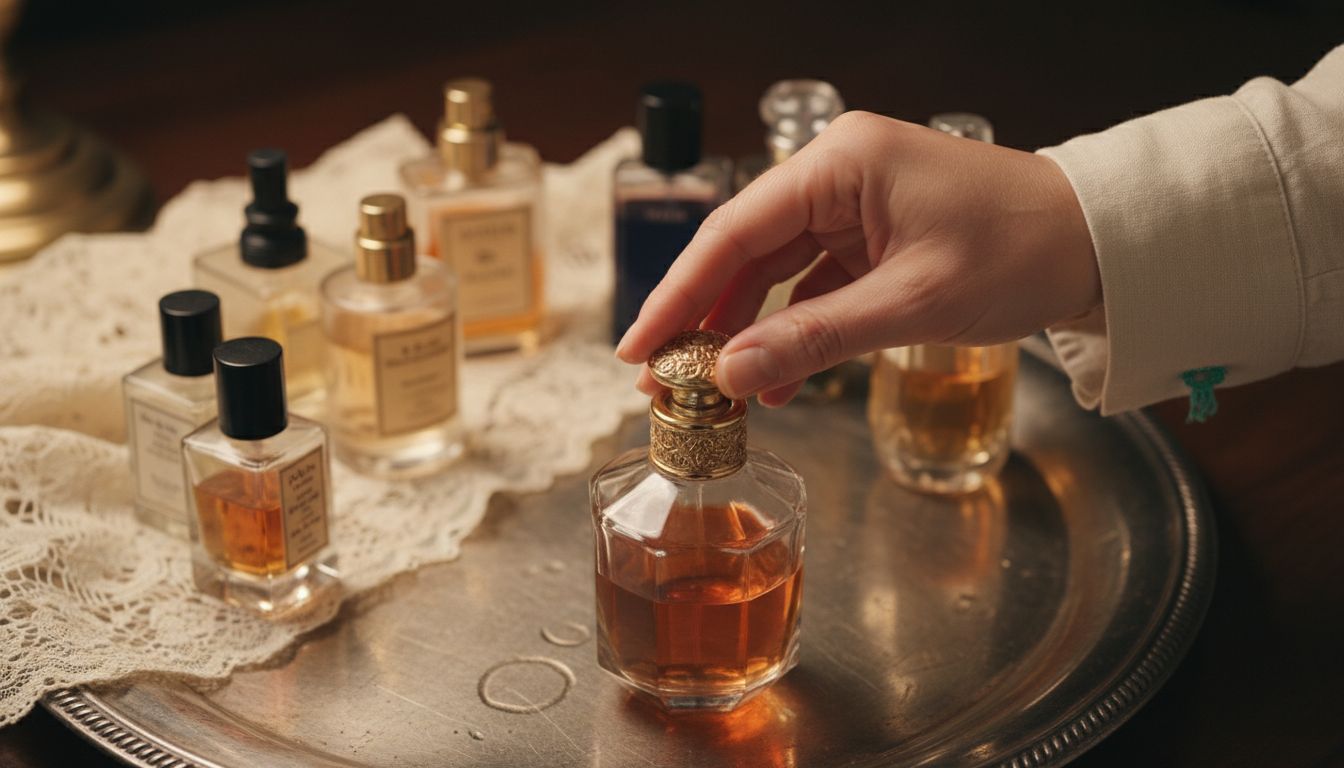 Close-up sealing perfume bottle cap