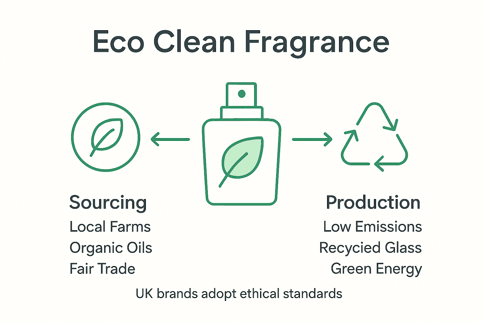 Infographic eco-friendly fragrance sourcing and production