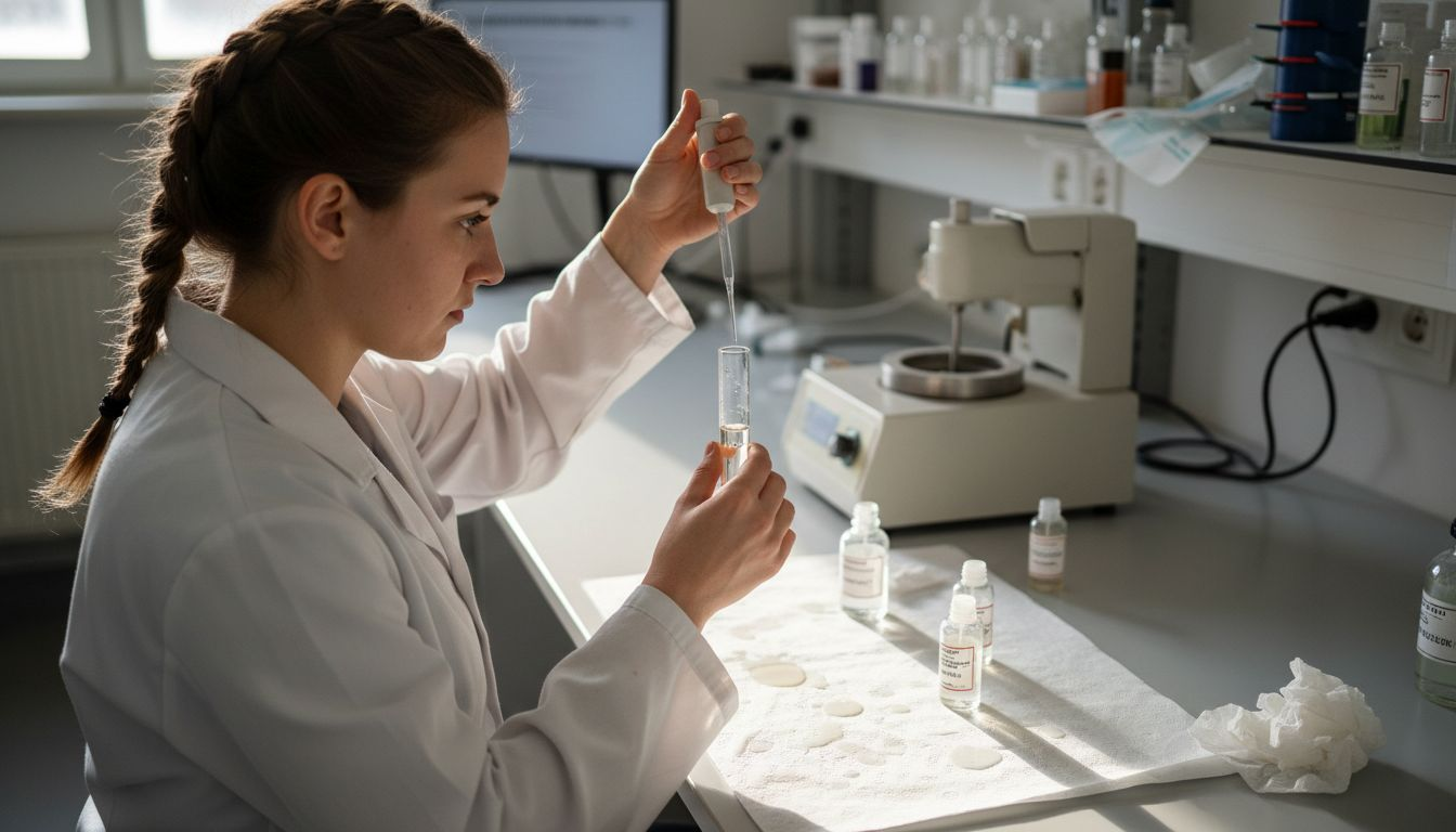 Experimentieren mit künstlichen Duftstoffen im Labor